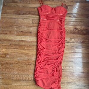 Fashion Nova Strapless Red Dress